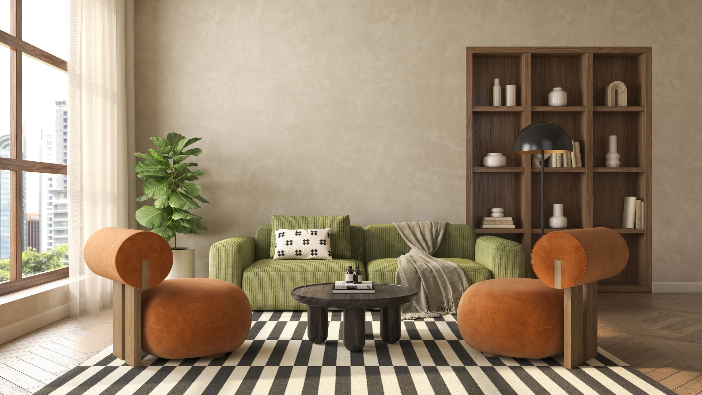 Gros plan sur un mur intérieur après application d'un enduit décoratif texturé, mettant en évidence les nuances de couleur, la profondeur et la texture créée par la technique artisanale. La lumière naturelle souligne le relief et les variations subtiles de la surface, démontrant le savoir-faire et la qualité de la finition. Le mur doit occuper la majorité du cadre, sans personne visible, pour mettre l'accent sur la qualité de l'enduit lui-même.
